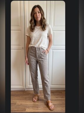 Bella Dahl Straight Leg Utility Pants – Taupe Size 26